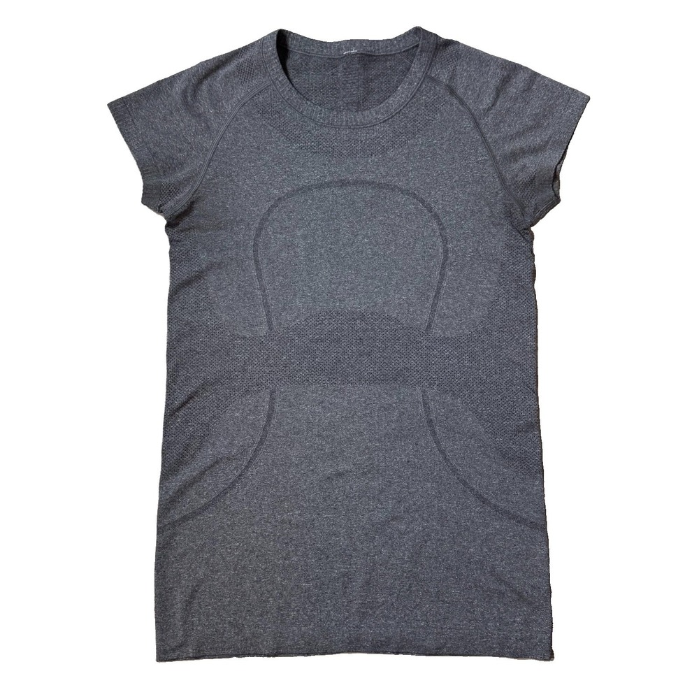 Lululemon Womens Swiftly Tech Short Sleeve 2.0 Hip Length Size 6 Gray Crew Gym
